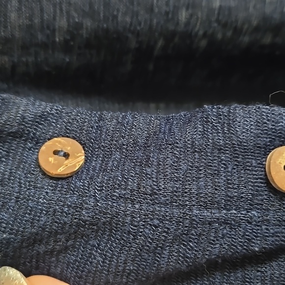 FP Beach Navy Button-Up Long Sleeve Shirt - Picture 5 of 5